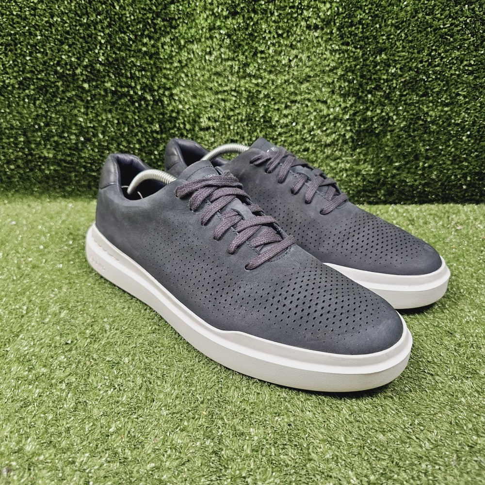 Cole Haan GrandPro Rally Laser Cut Navy Leather Casual Sneakers Mens 10.5